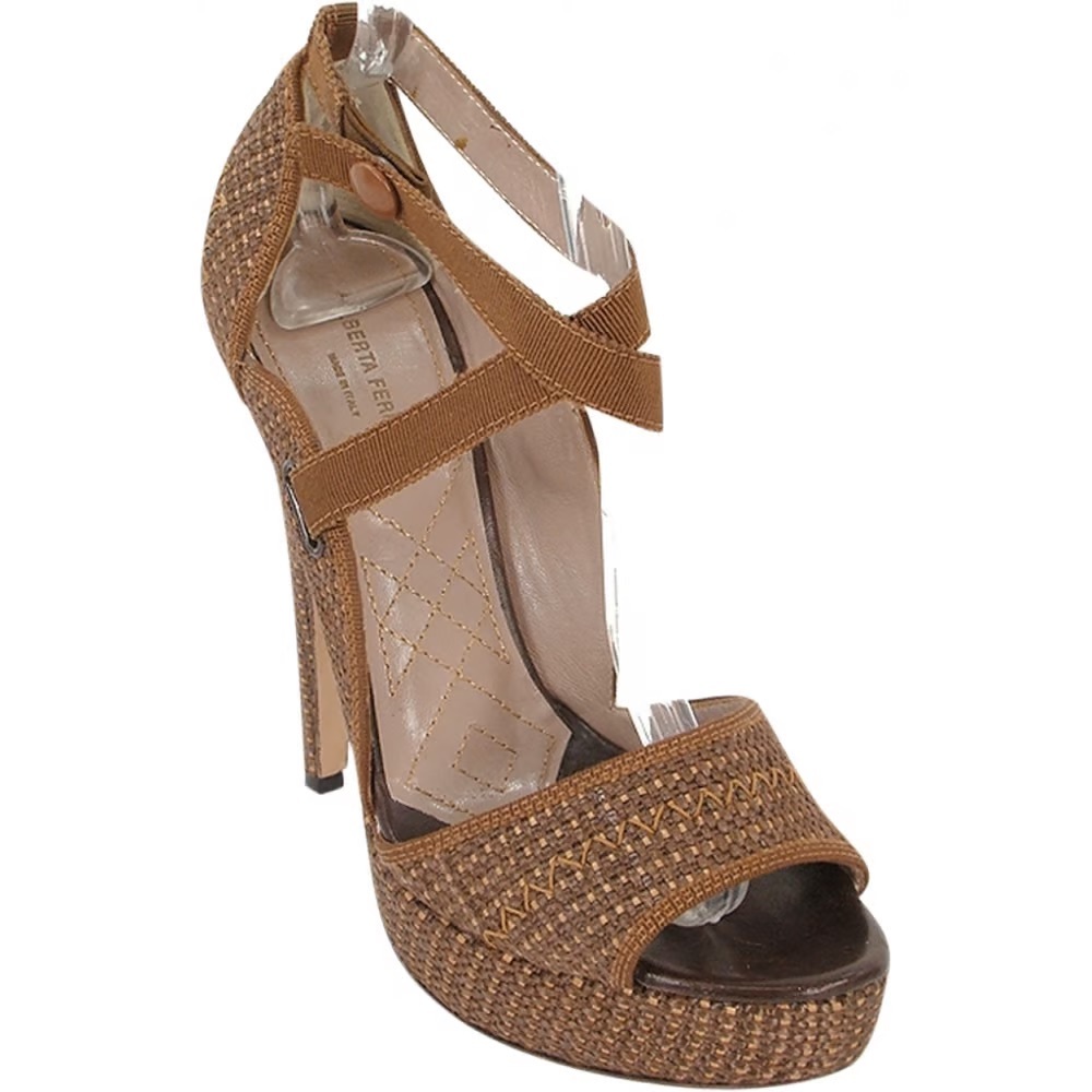 Alberta Ferretti Leather & Woven heels